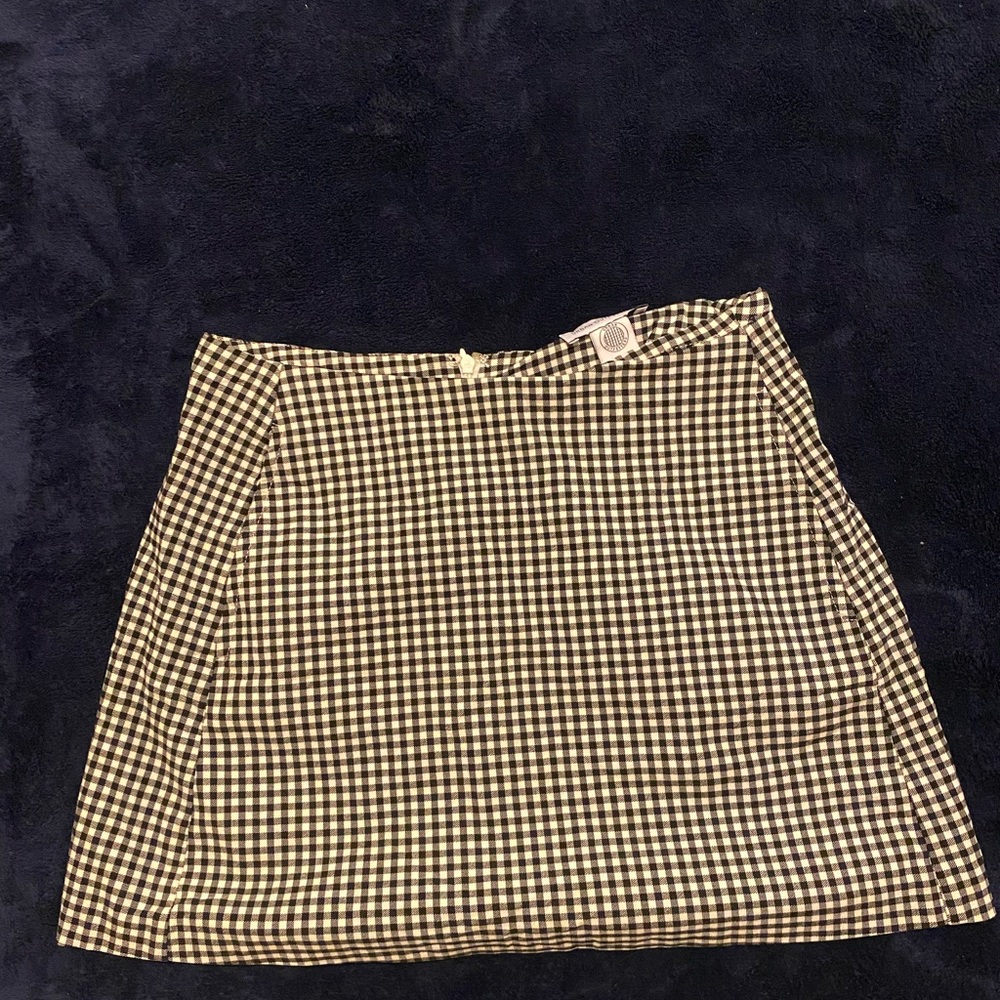 Urban outfitters checkered print mini skirt